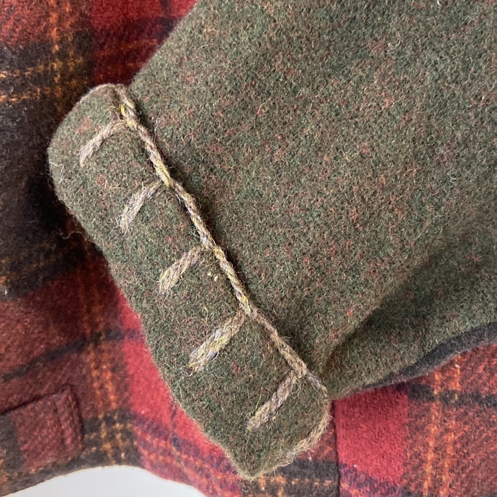 Mixed Patchwork Repurposed Wool Sweater Jacket Handmade by Baabaazuzu - Picture 11 of 16